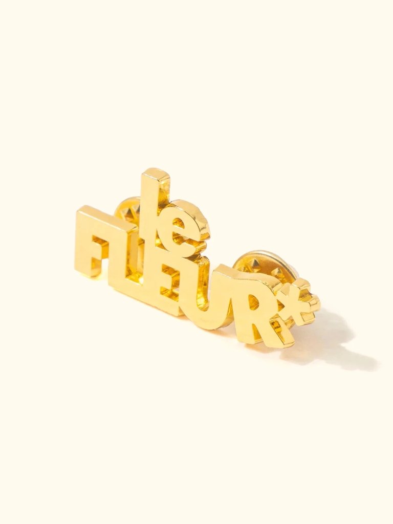 Golf Le Fleur Text Pin Gold